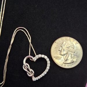 Elegant Silver Necklace with Crystal Accents